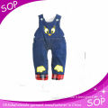 Cute parttern printed cartoon girls overalls children jeans suspenders trousers